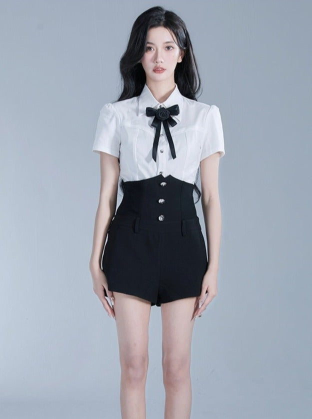 Shirt short-sleeved shorts set