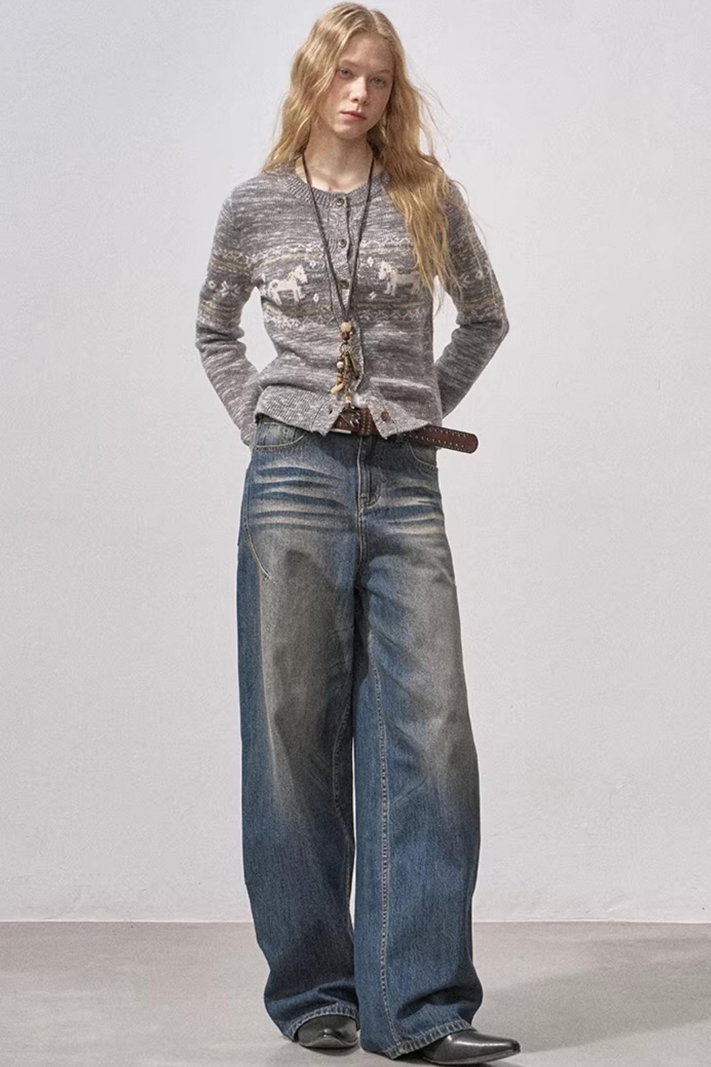 Fair Isle Floral Cardigan