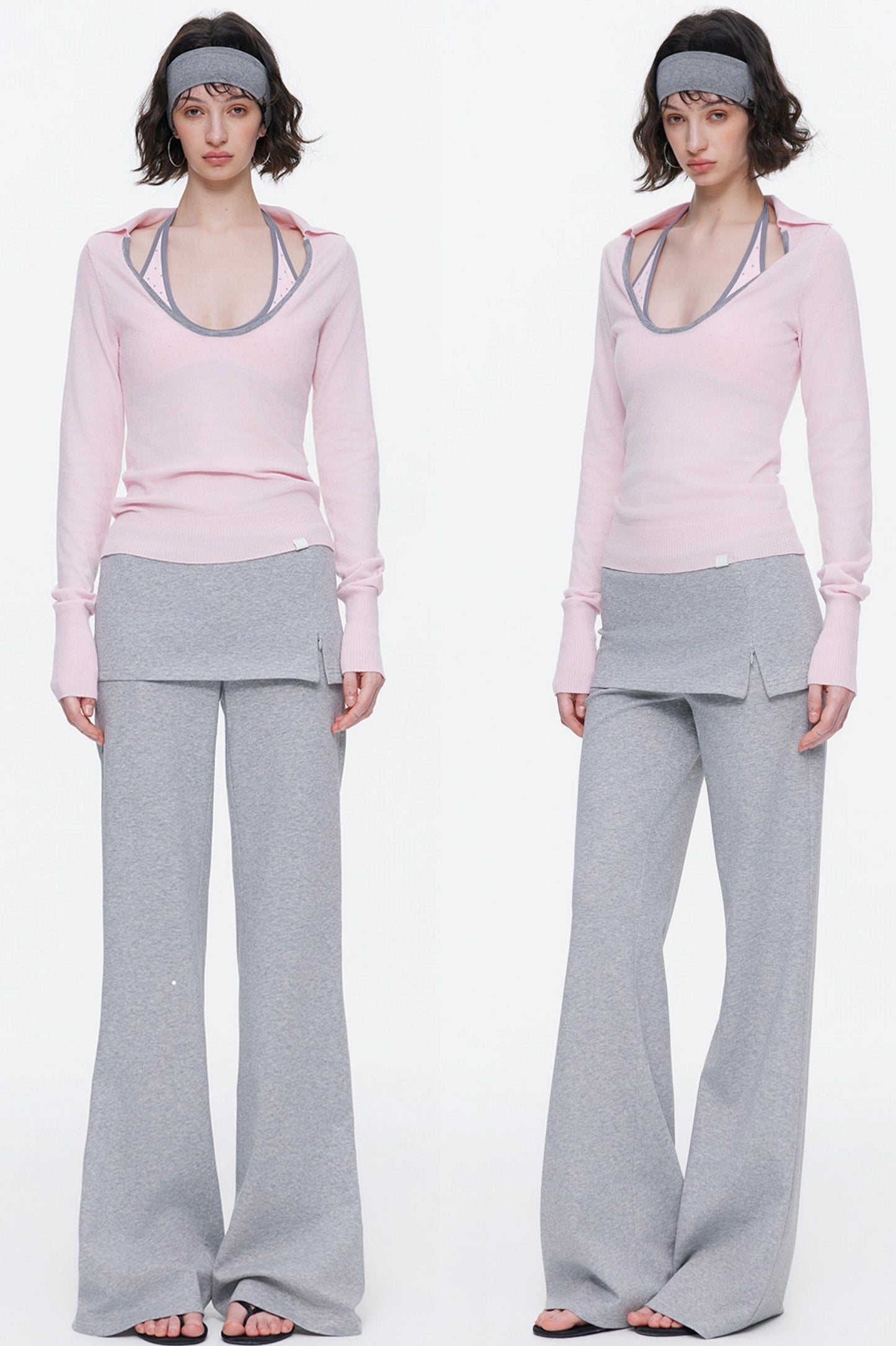 Skin-Friendly Knit Skirt Pants