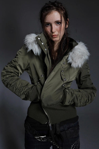 Autumn Short Waist Fur Jacket