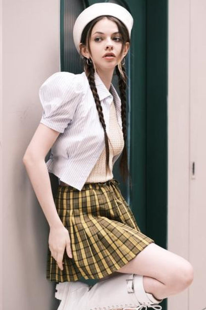 Retro Plaid Skirt