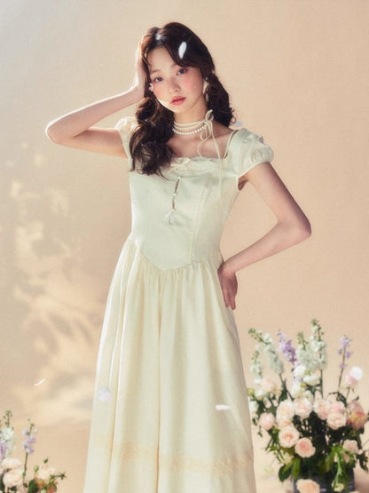 Square Neck Tea Break Dress