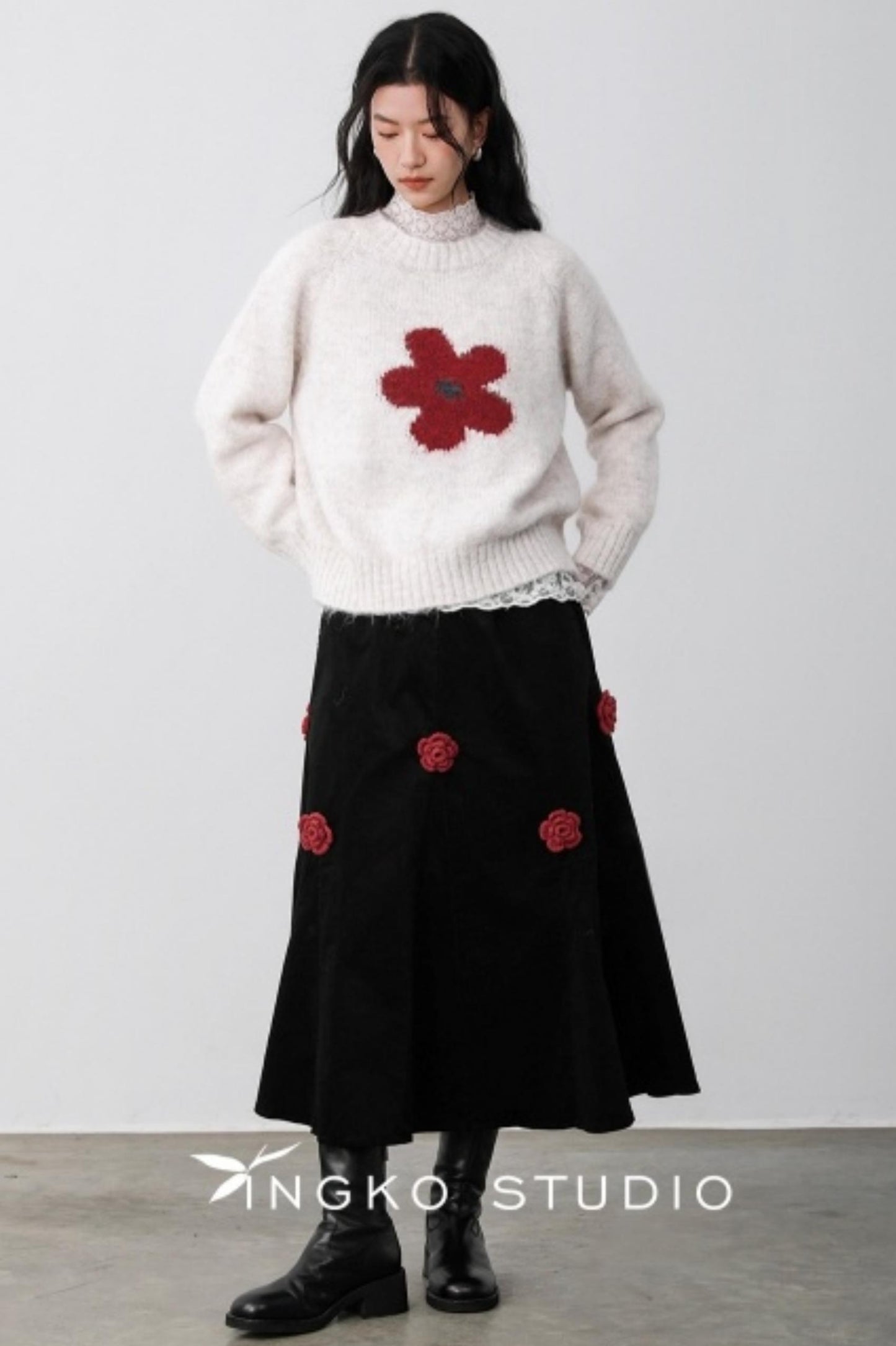 Ingko Cloud Floral Sweater