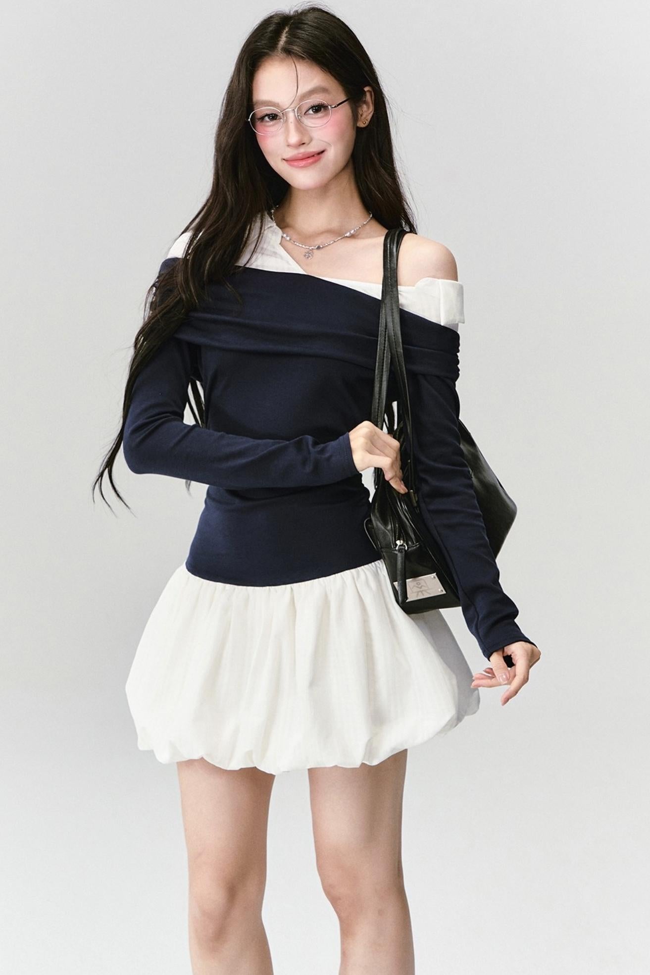 Fragile Flower Bud Puffy Dress