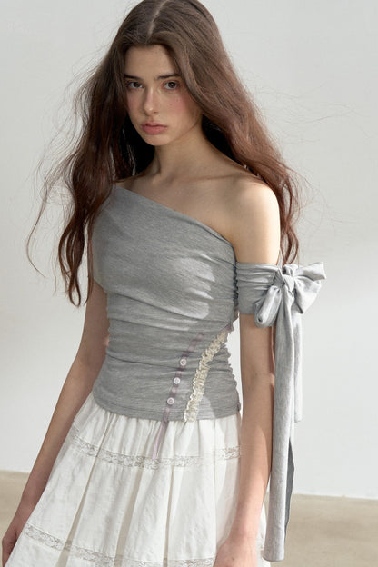 Vibes One-Shoulder T-Shirt