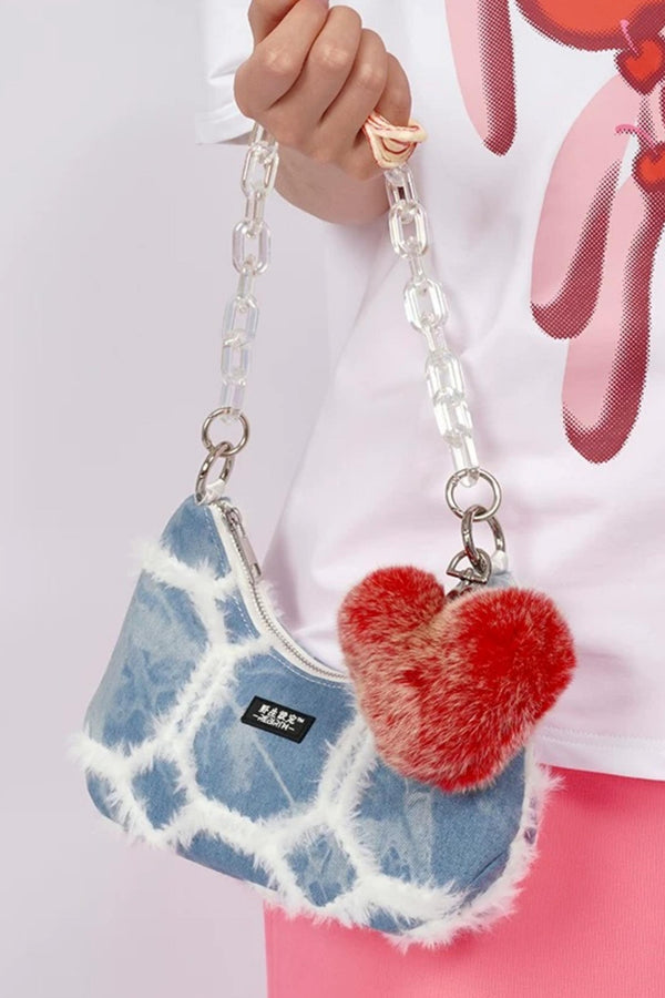 Y2K Retro Denim Shoulder Bag