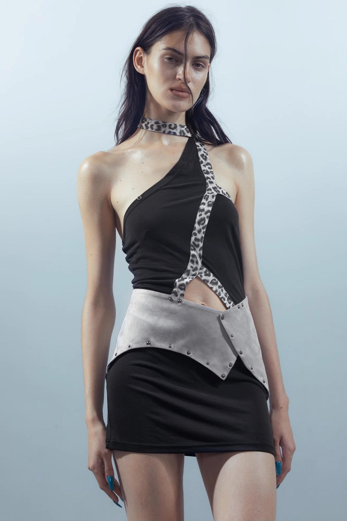 Leopard Patchwork Dress