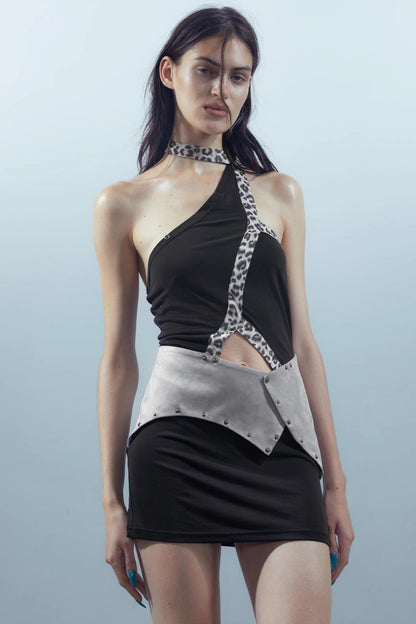 Leopard Patchwork Dress