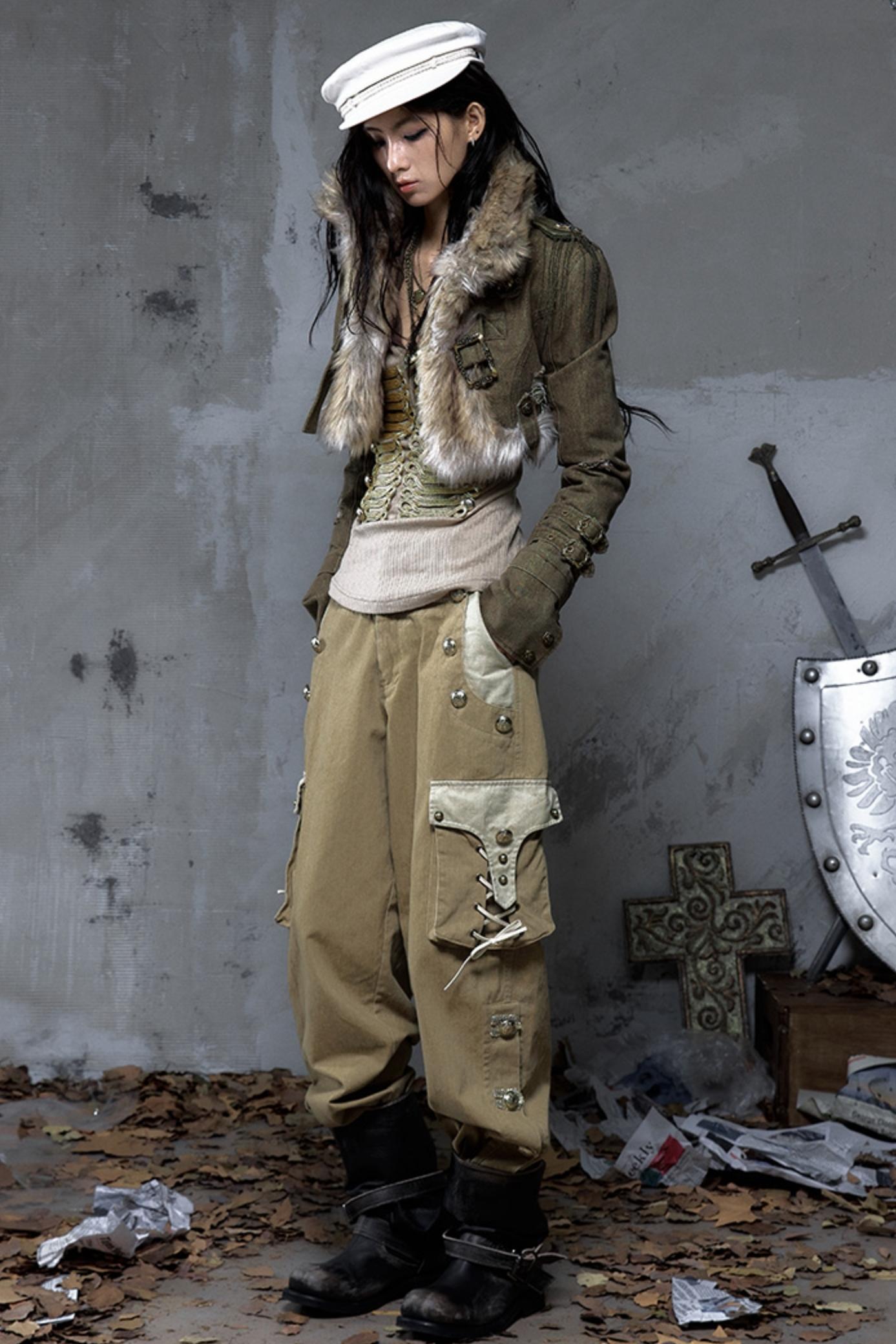 Retro Gold Thread Denim Jacket