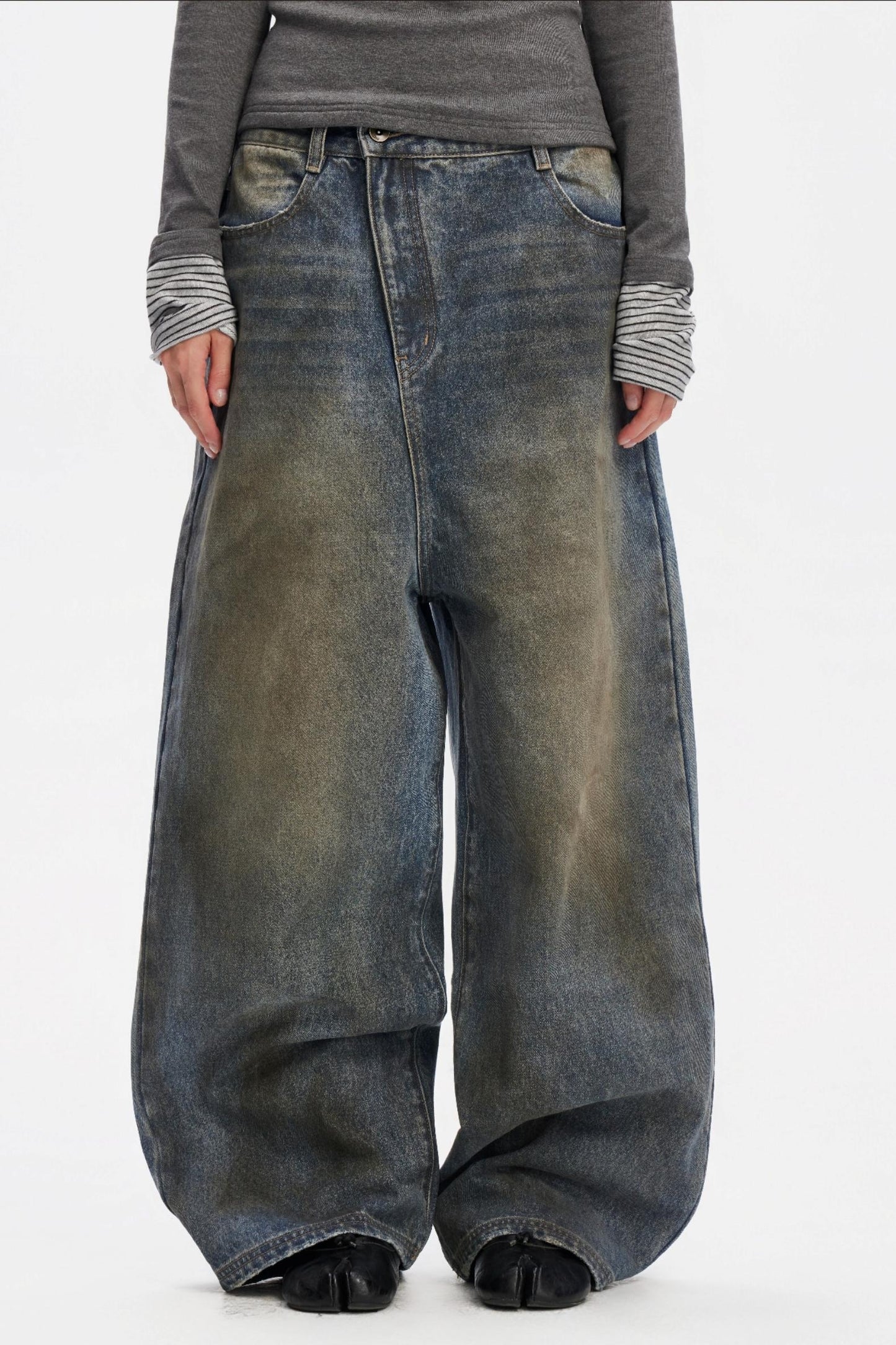 Vintage Distressed Denim Pants