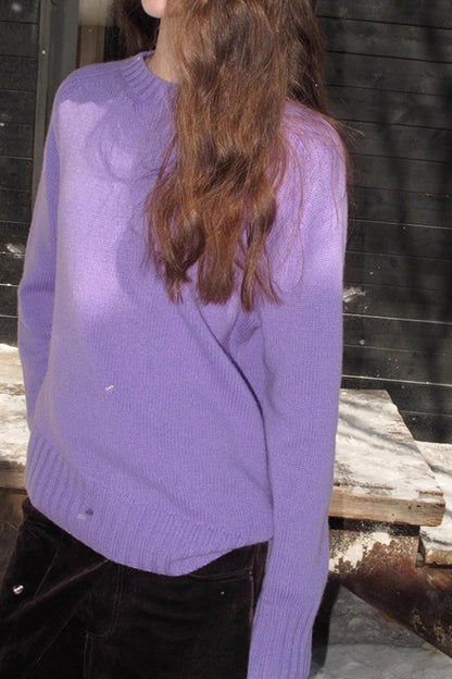 Mint Violet Wool Sweater