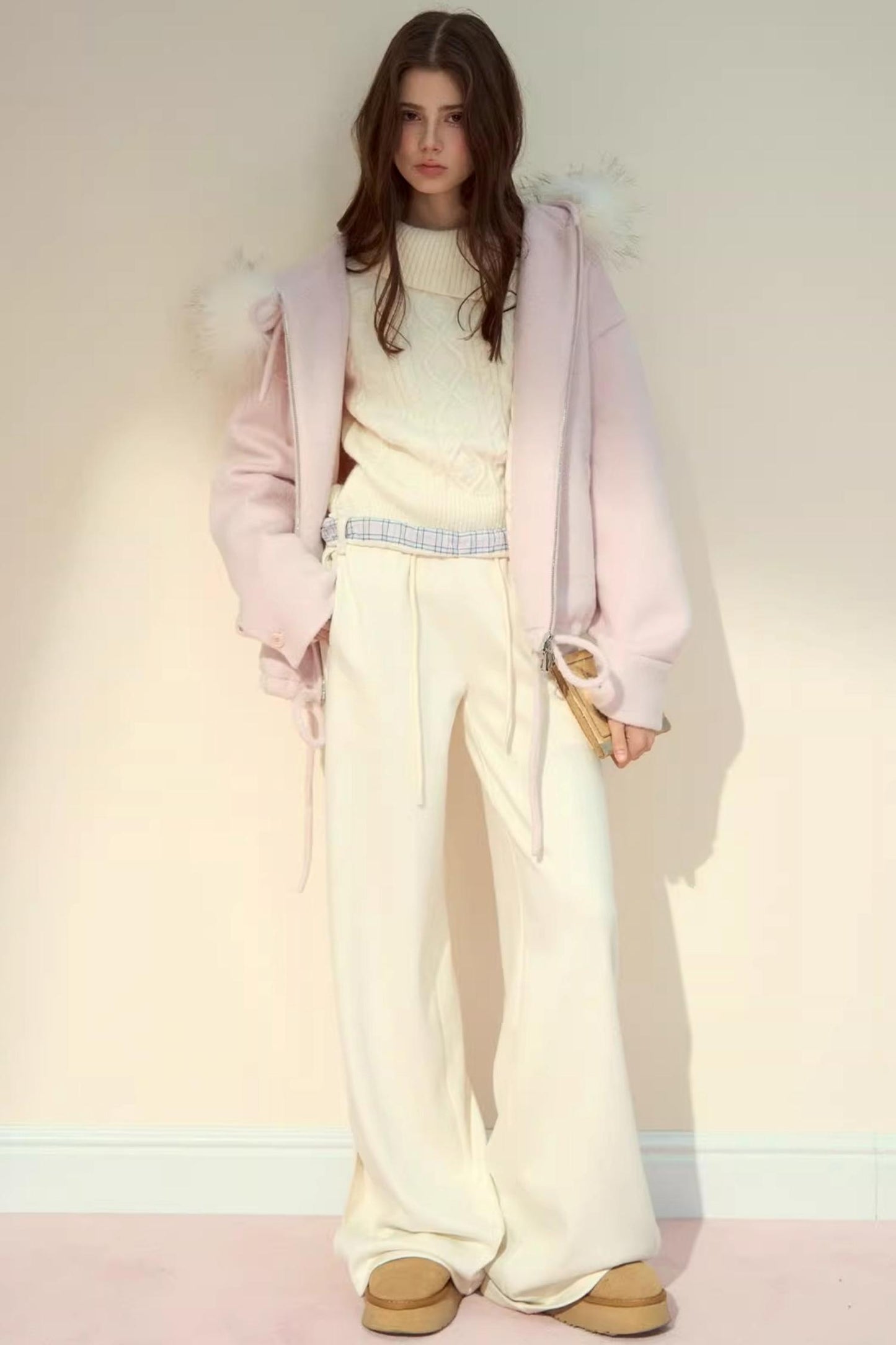 Straight Woolen Trousers