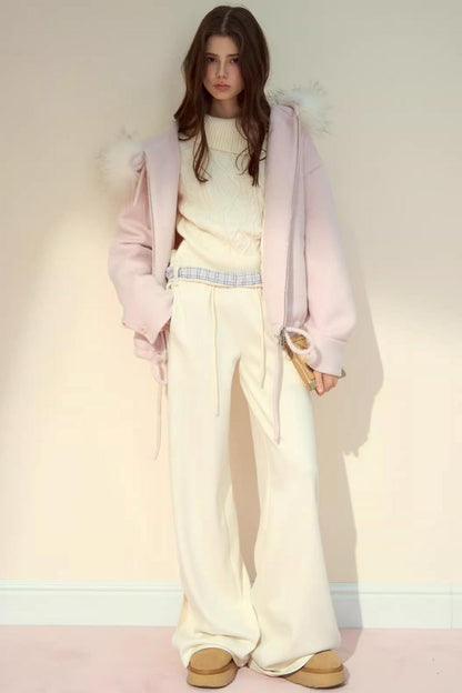 Straight Woolen Trousers