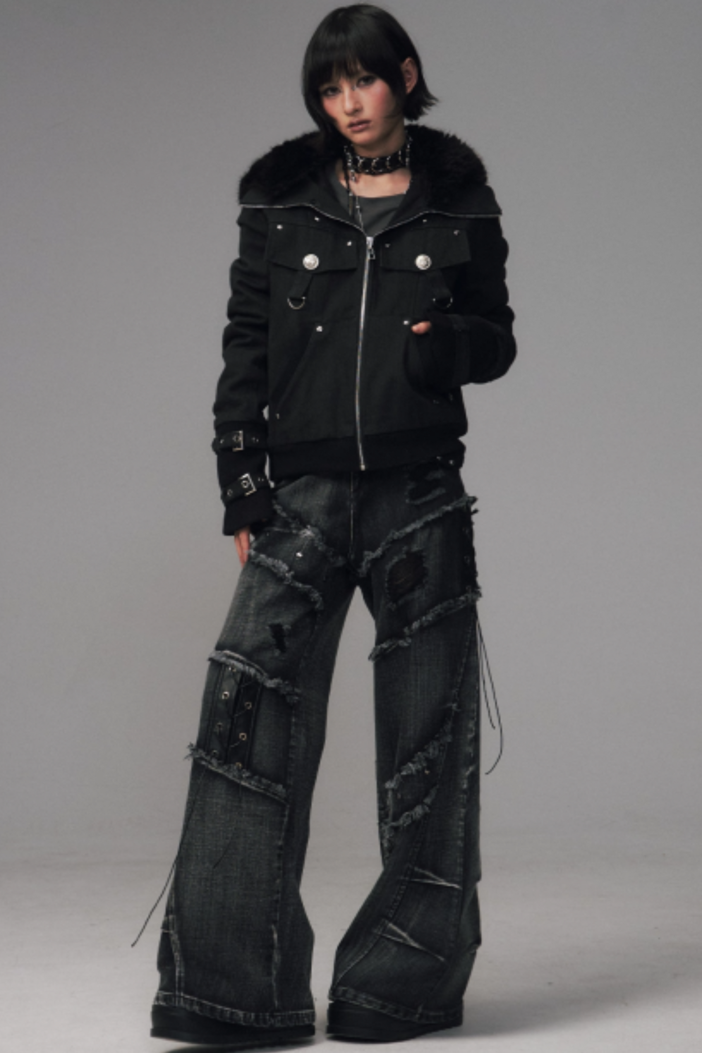 Retro Fur Hood Winter Jacket