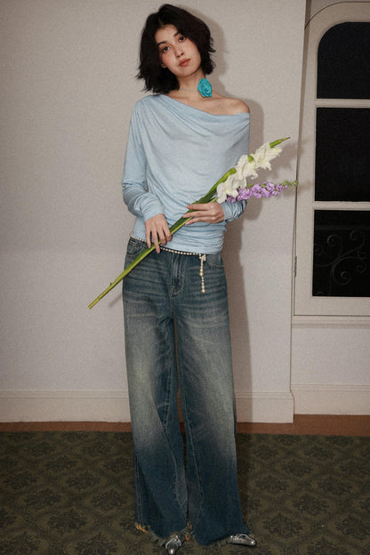 Vintage Whiskered Denim Pants