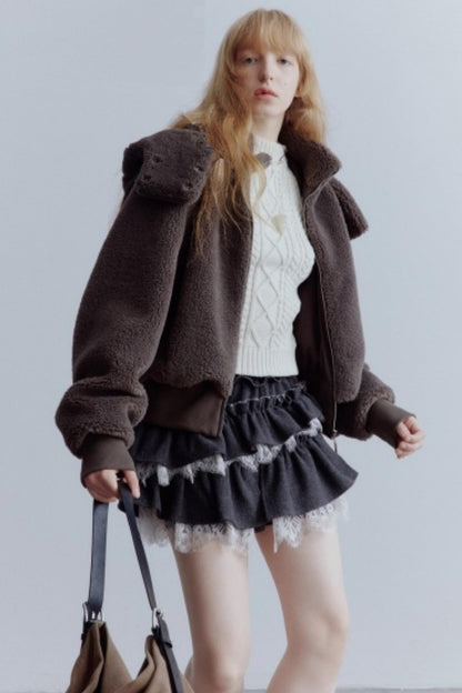 Lamb Cotton Crochet Woolen Vest