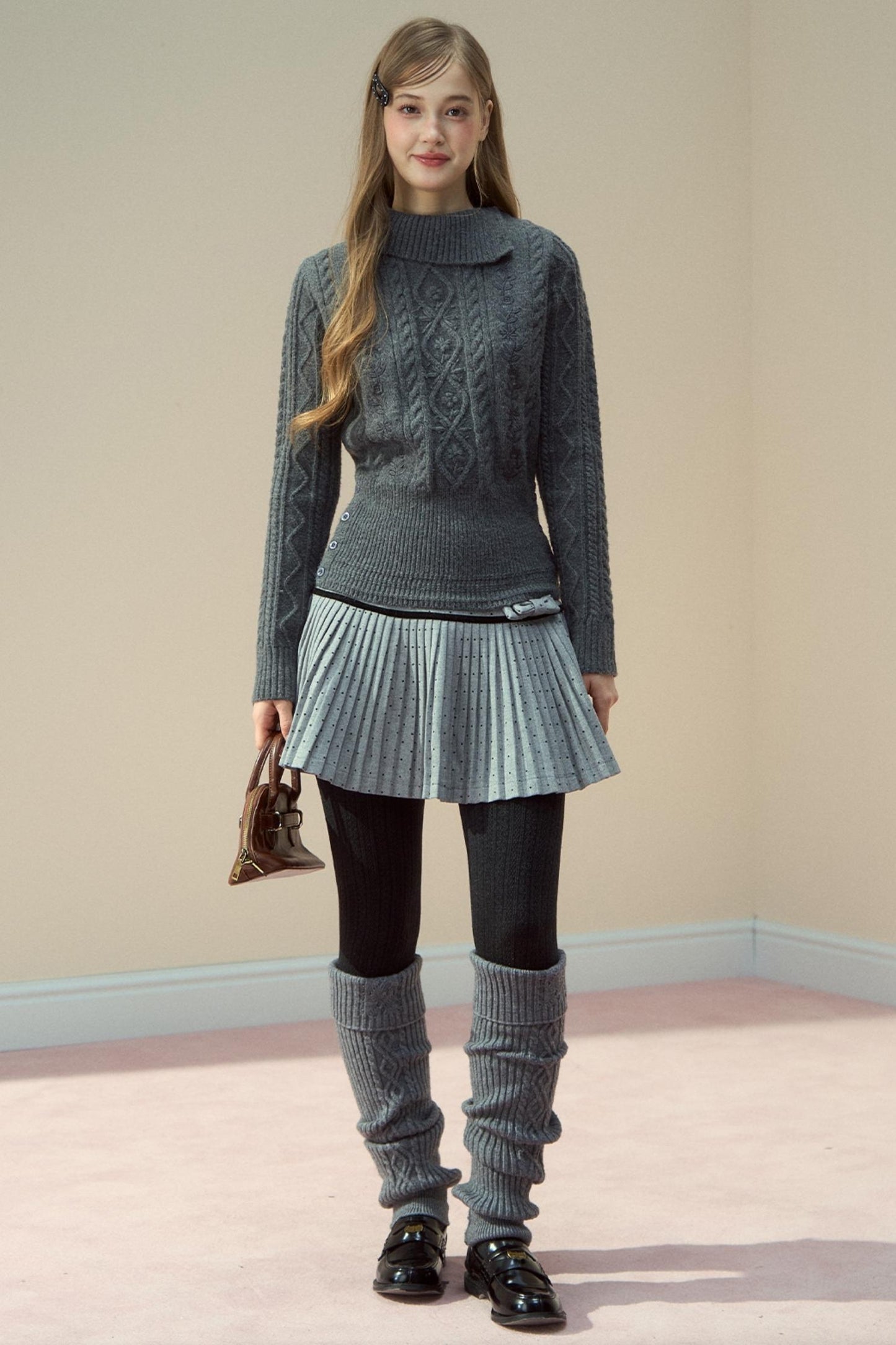 Feminine Line Vintage Knit Top