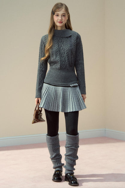 Feminine Line Vintage Knit Top