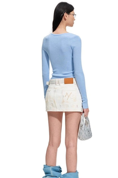 Pit Striped Long Sleeve Top