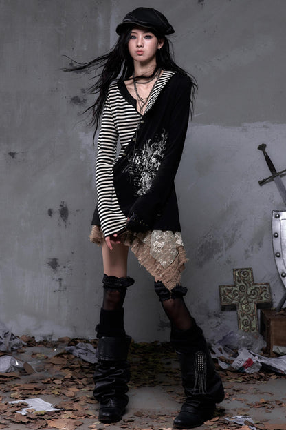 Vintage Striped Knitted Top