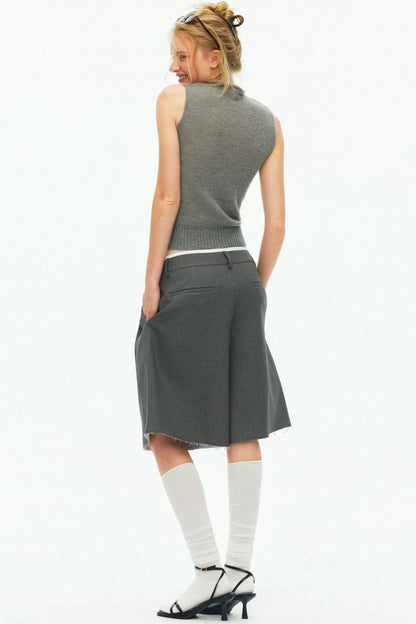 Tencel Wool Pleated Pants