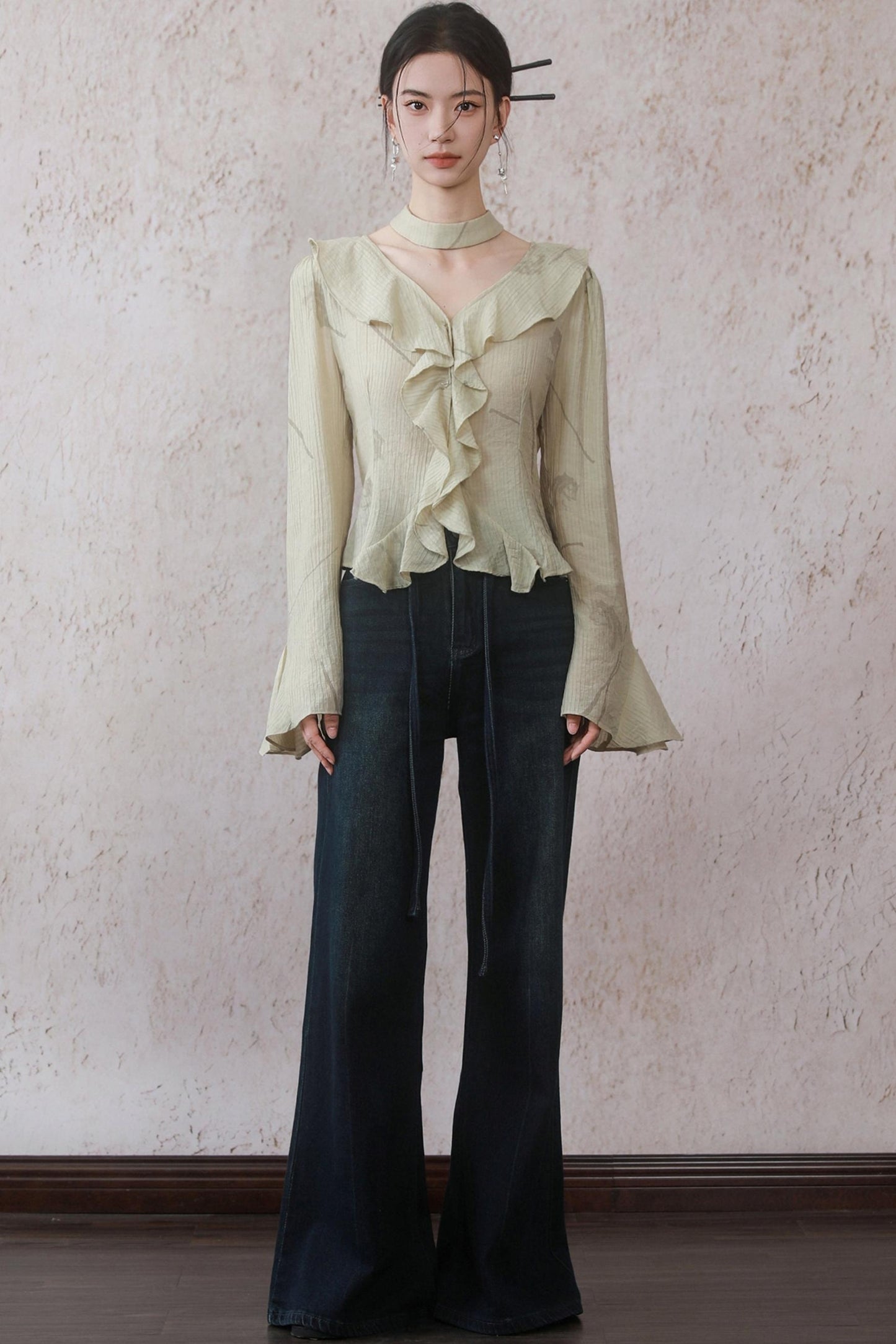 Malt Yellow Ruffle Top