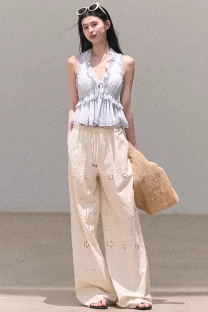 Hidden Petals Silk Lace Top