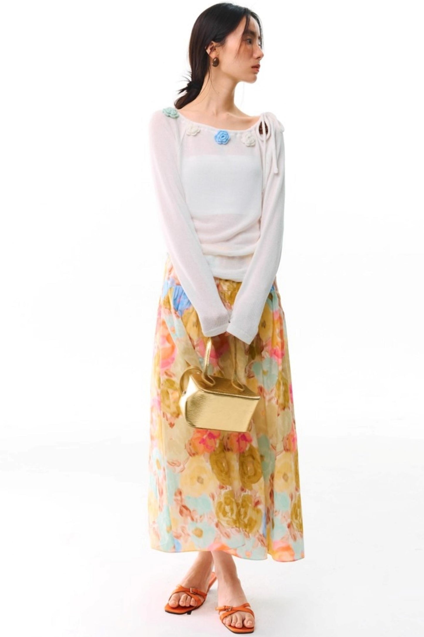 Flower Crochet Knit Top