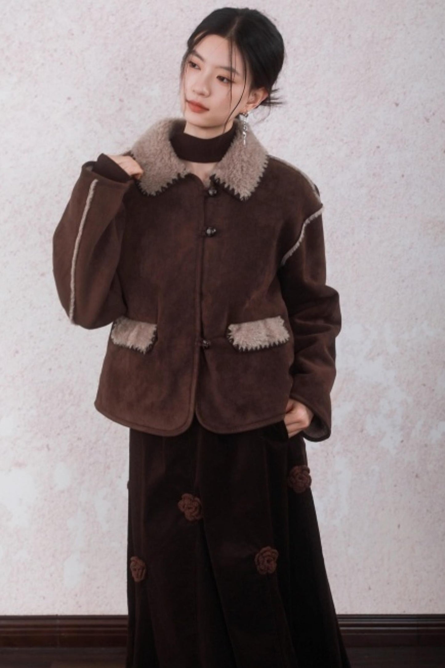 Brown Berry Plush Jacket