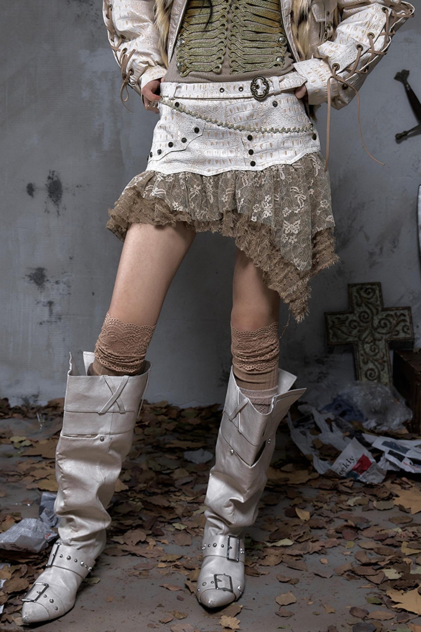 Dreamy Wanderer Leather Skirt