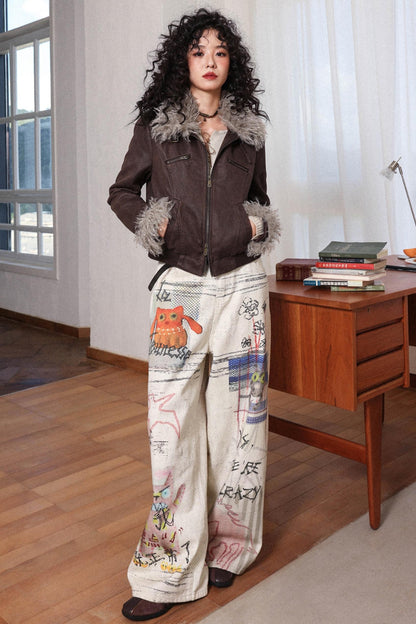 Gentle Cropped Leather Jacket