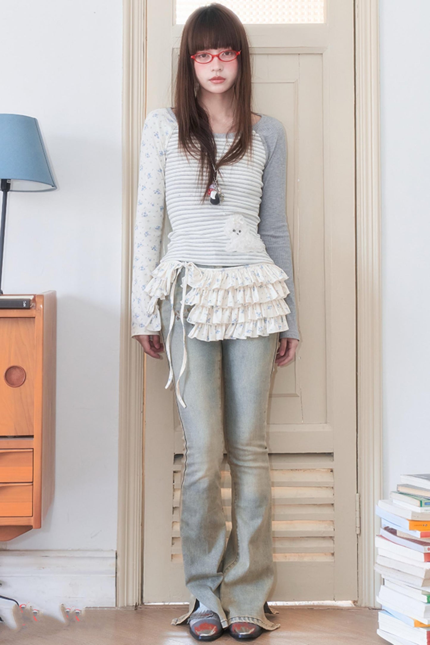 Vintage Aqua Slim Flare Jeans