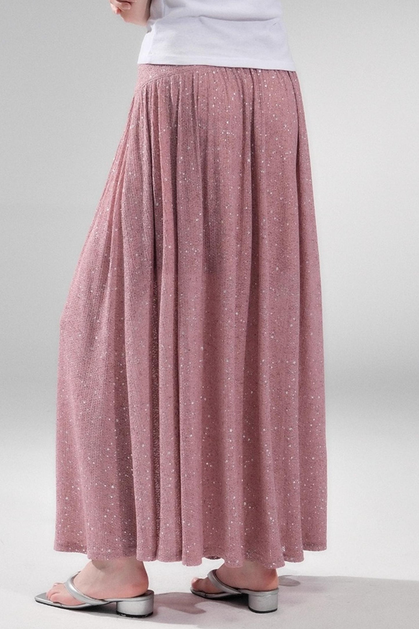 Stretch Knit Silver Top Set-Up