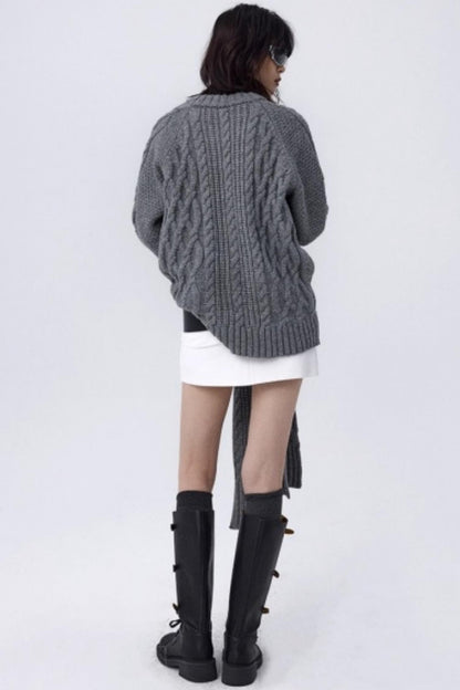 Vintage Paris Gray Knit Scarf