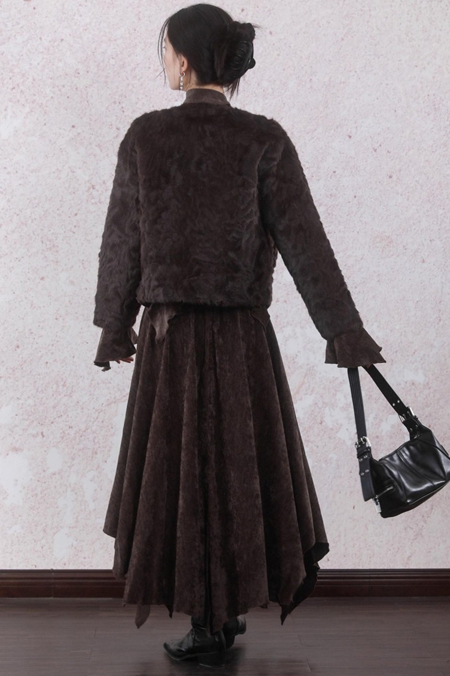 Winter Velvet Top Skirt Set-Up