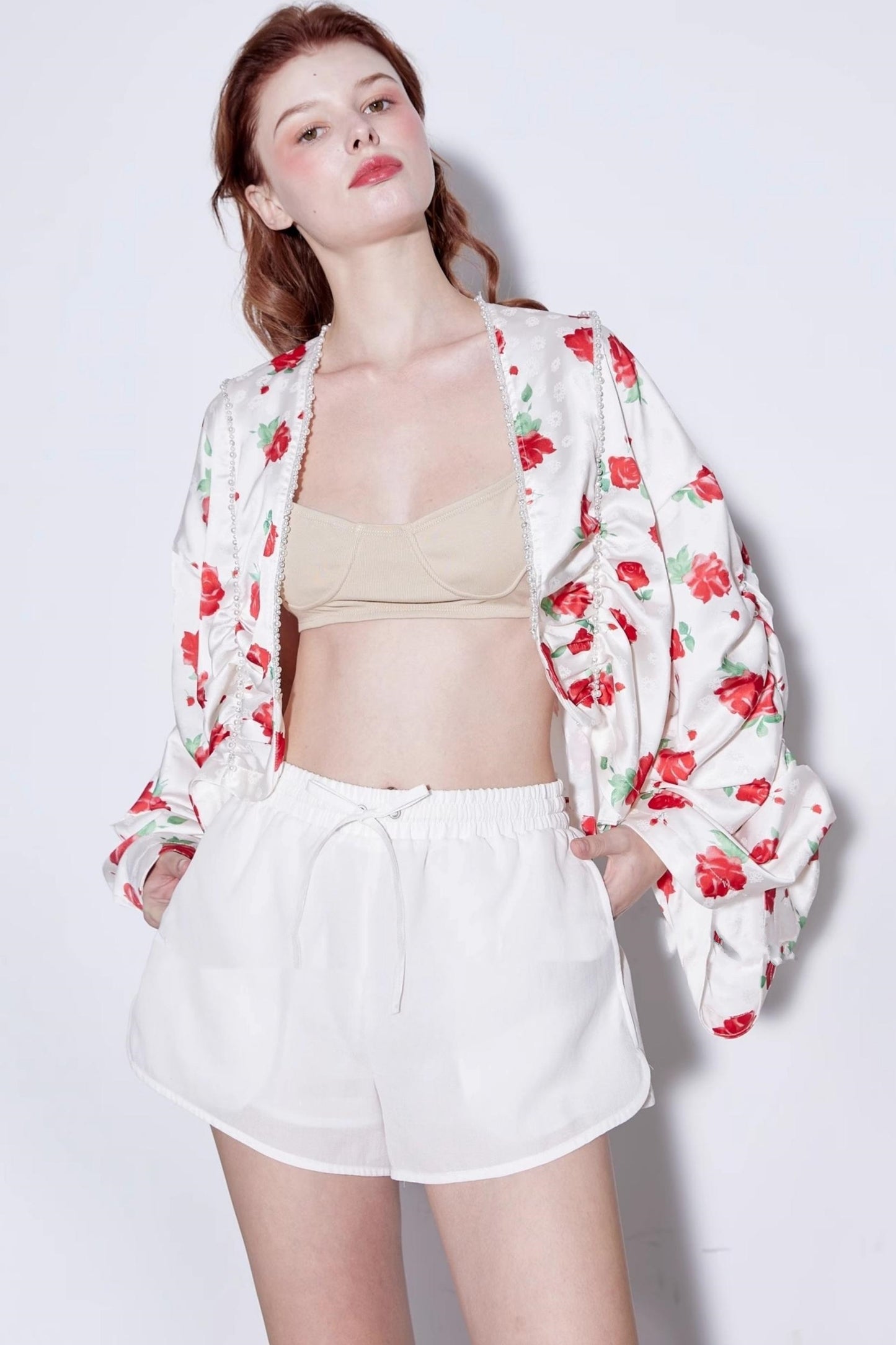 Deconstructed Rose Beaded Jacket