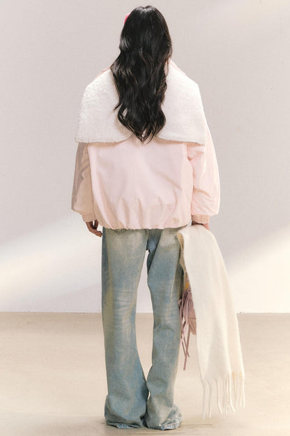 Snow Flakes Plaid Duffle Coat