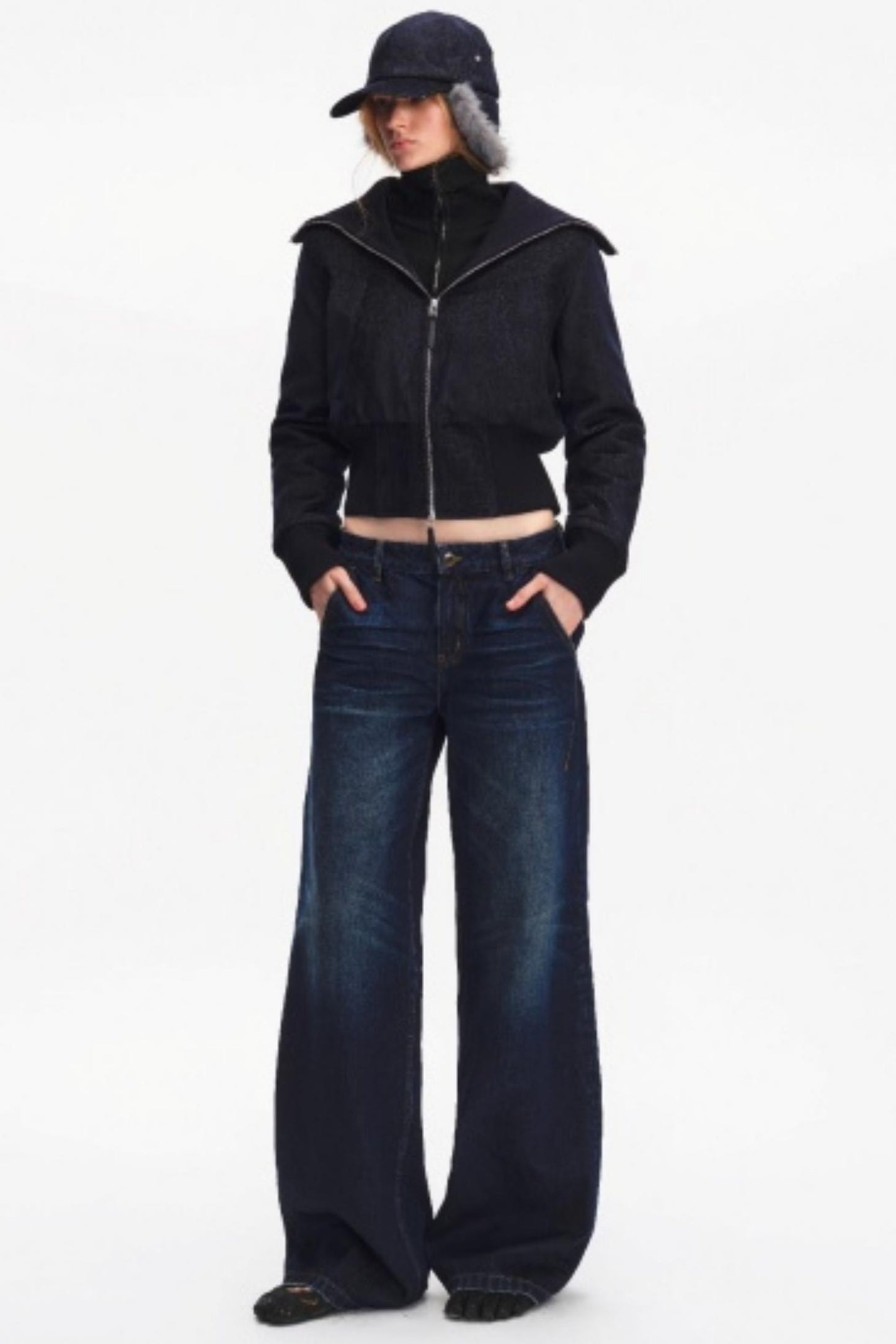 Furry Baseball Cap with Ear Protection