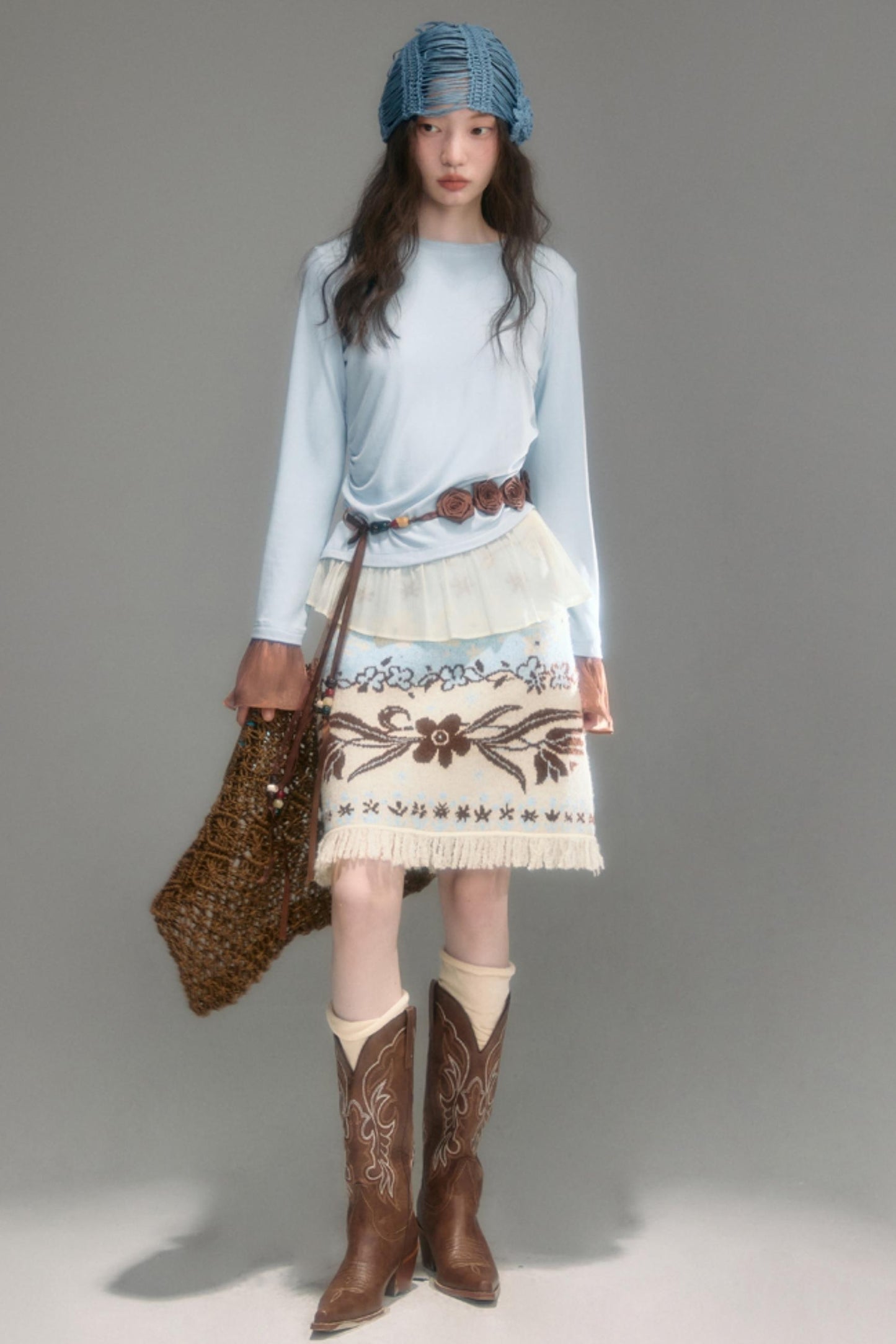 Paradise Jacquard Tulip Cardigan Set-Up