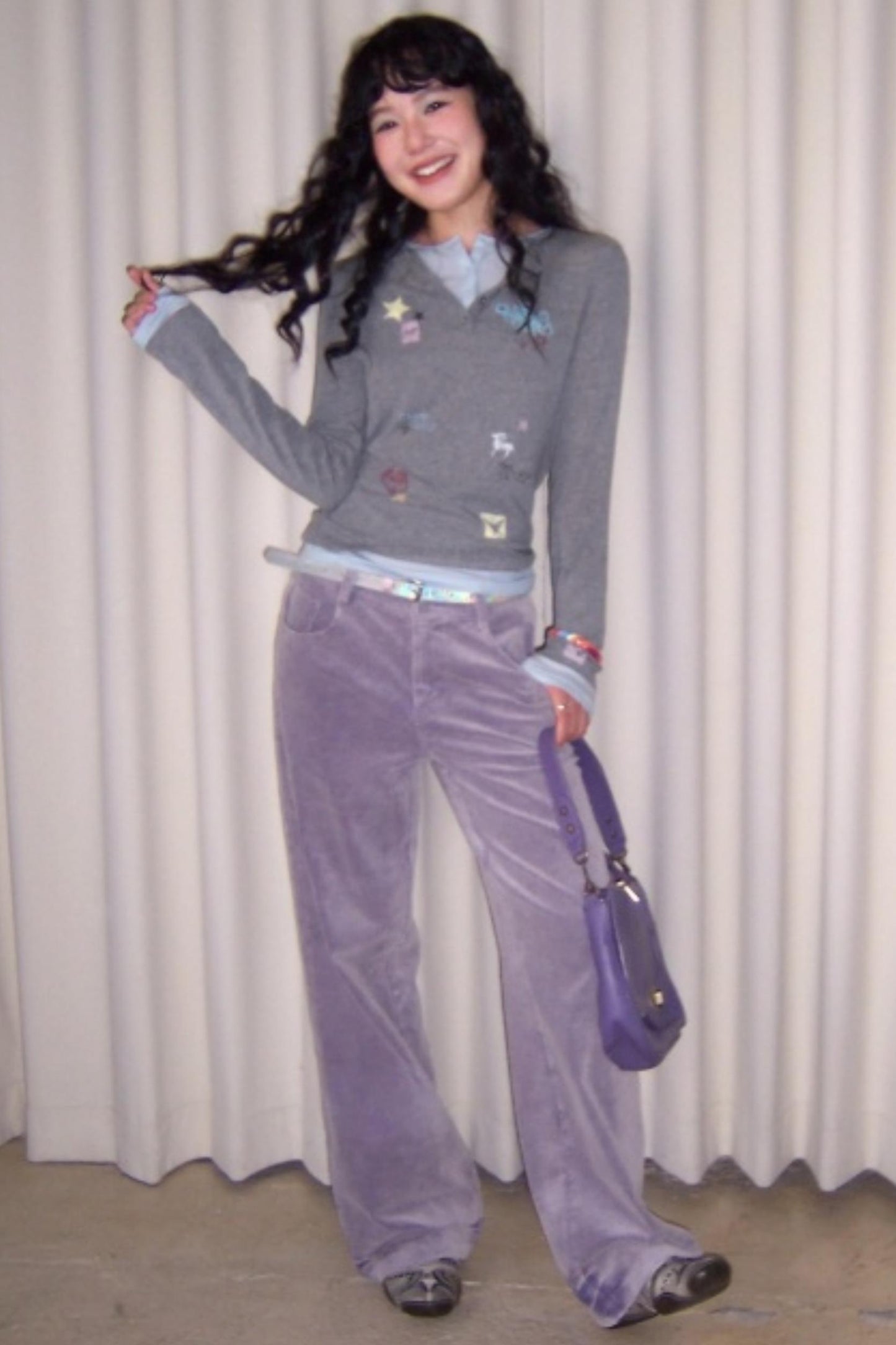 Crushed Sugar Slim-Fit Top