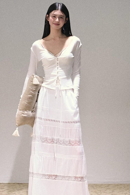 Bohemian Cotton Lace Skirt