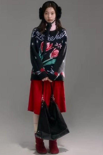 Snowy Night Wool Sweater Set-Up