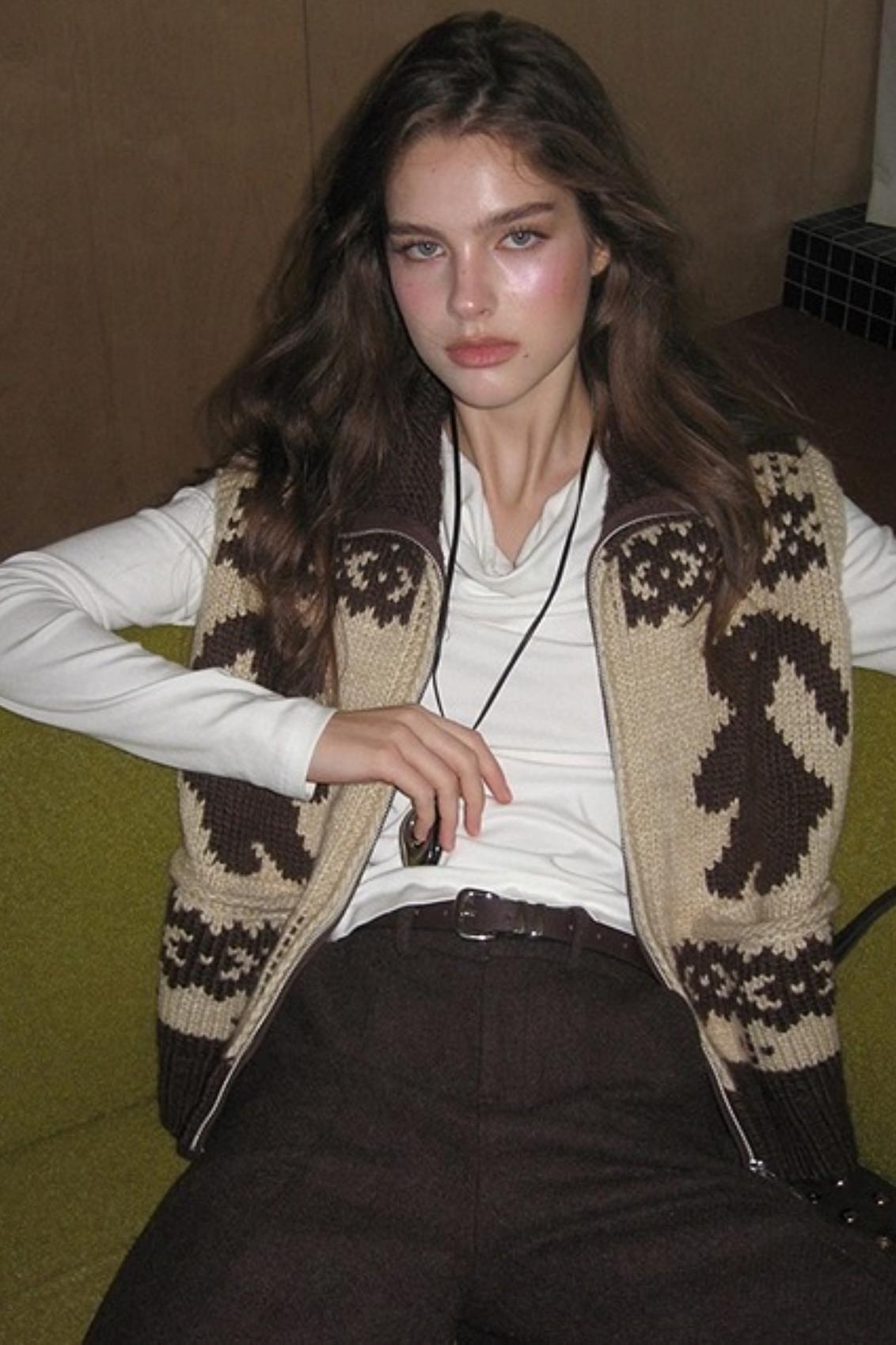 Rabbit Wool Cardigan