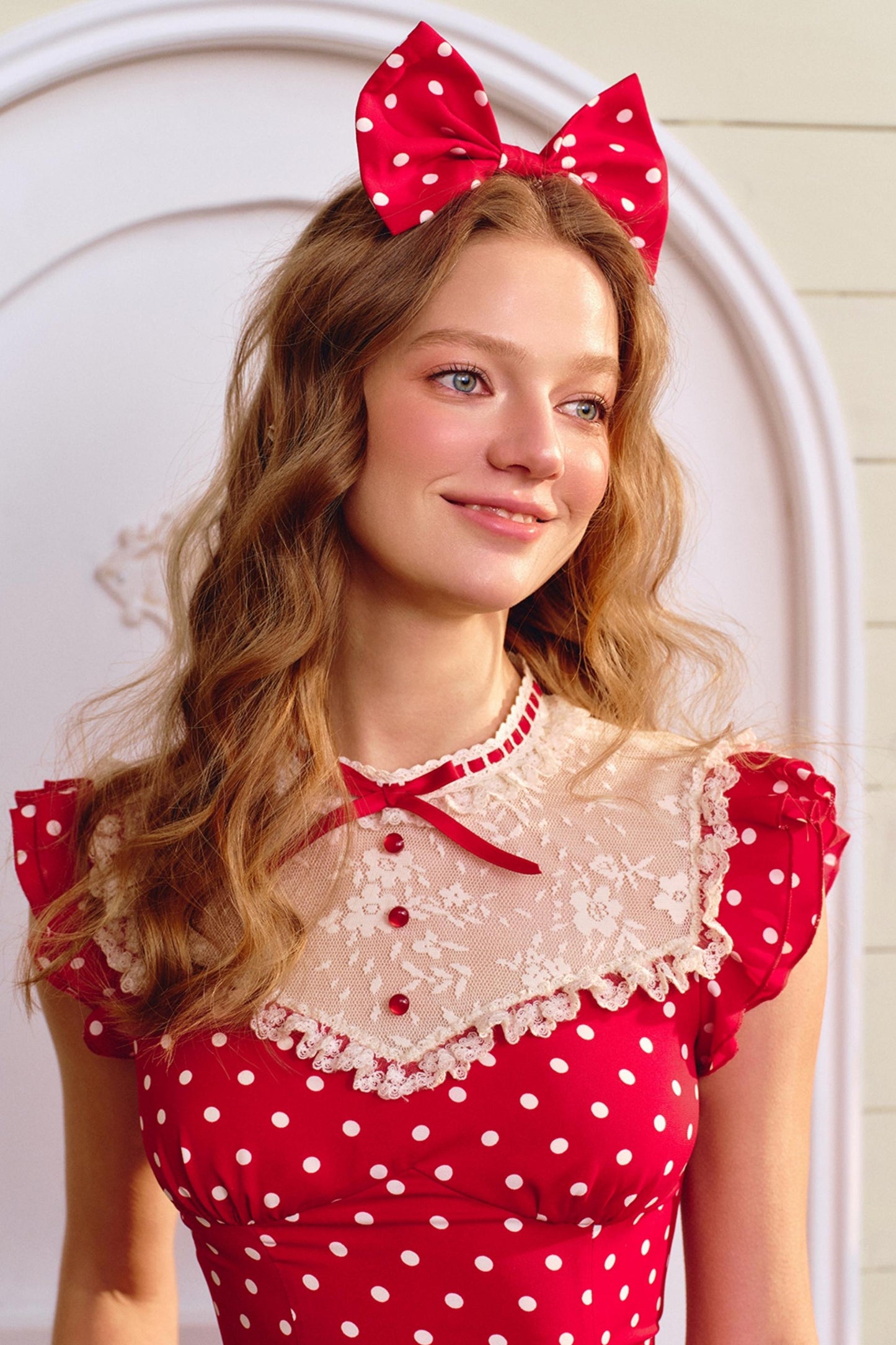 Dreamy Polka Dot Lace Dress