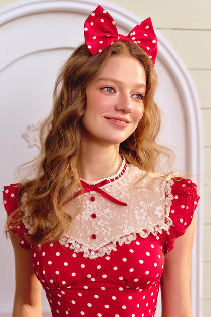 Dreamy Polka Dot Lace Dress