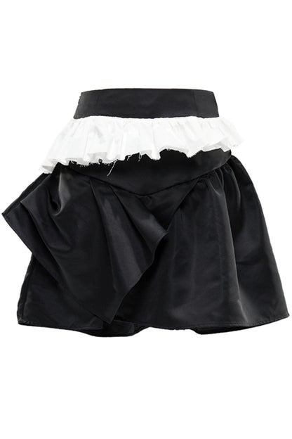 Lace Detail Asymmetric Skirt