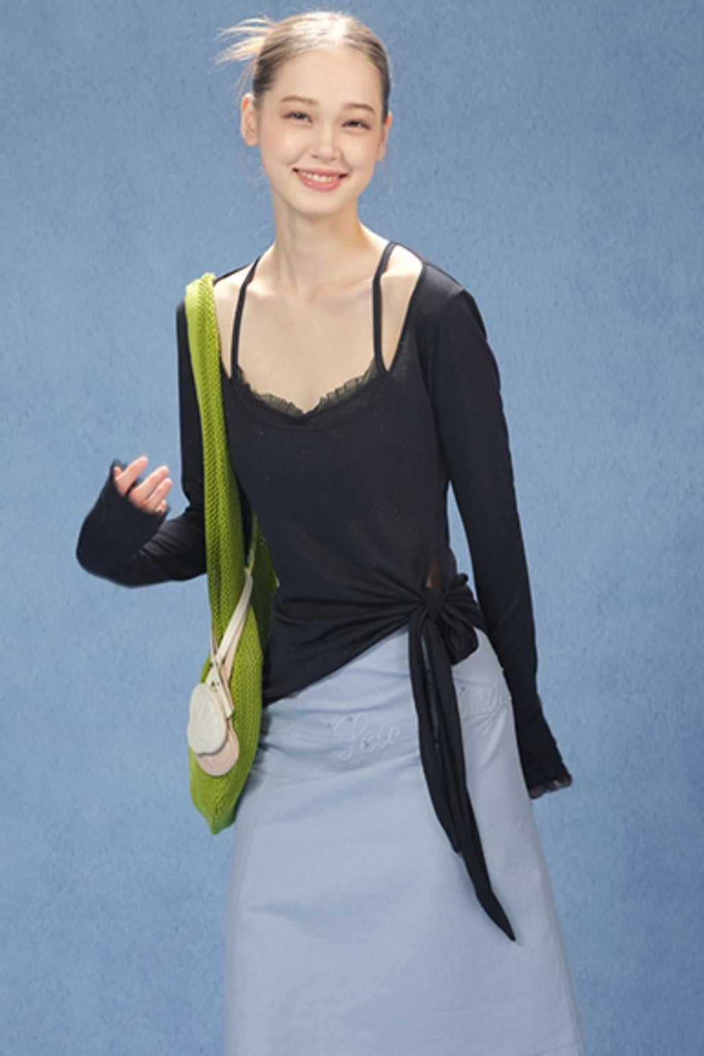 Chic U-Neck Corset Top Set