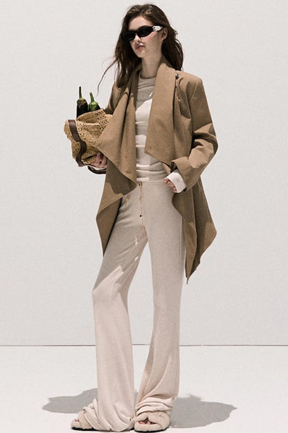 Soft Crew Neck Knitwear Bootcut Trouser Set-Up