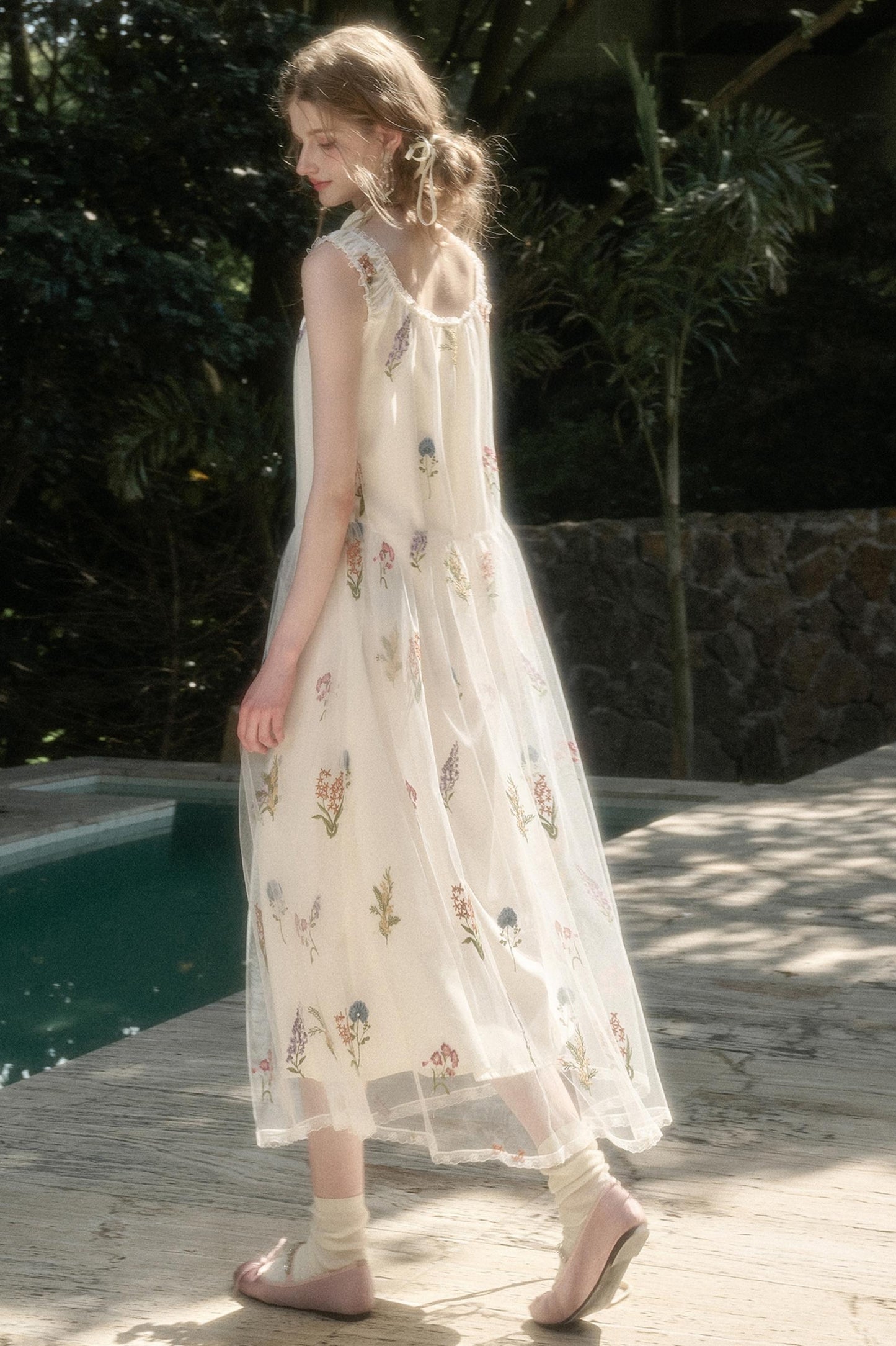 Double Layer Halter Dress