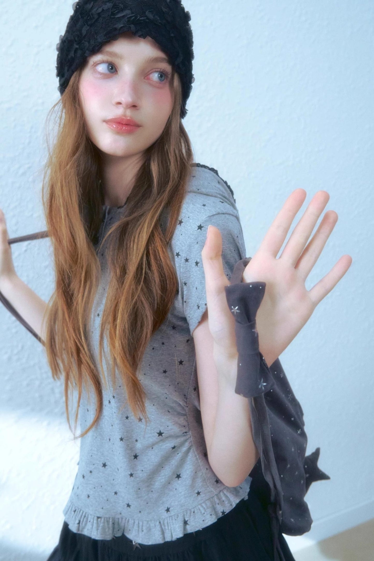 Silver Stars Drawstring Backpack